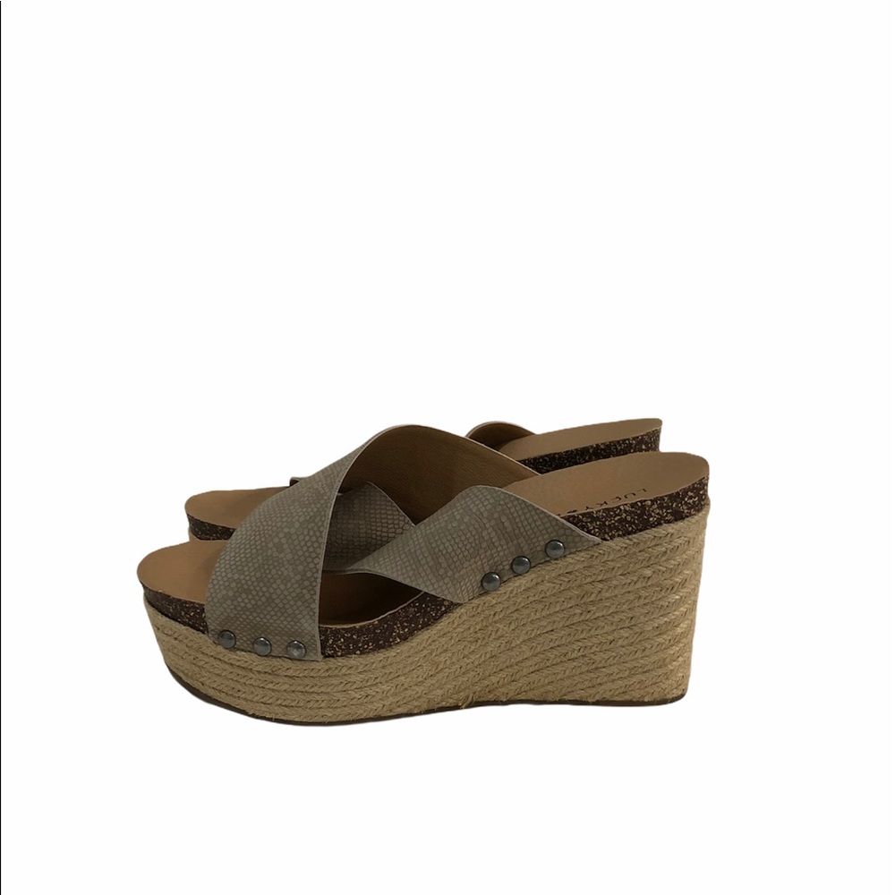 ‼️SOLD‼️NEW Luck Brand Neeka Slide Wedge Sandal - Picture 3 of 11